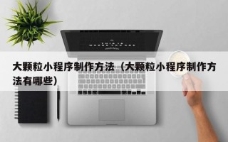 巢湖大颗粒小程序制作方法（大颗粒小程序制作方法有哪些）